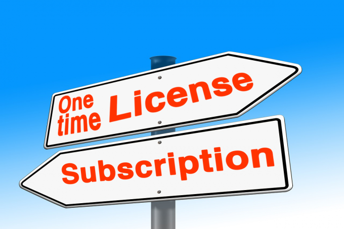 One time license vs subscription