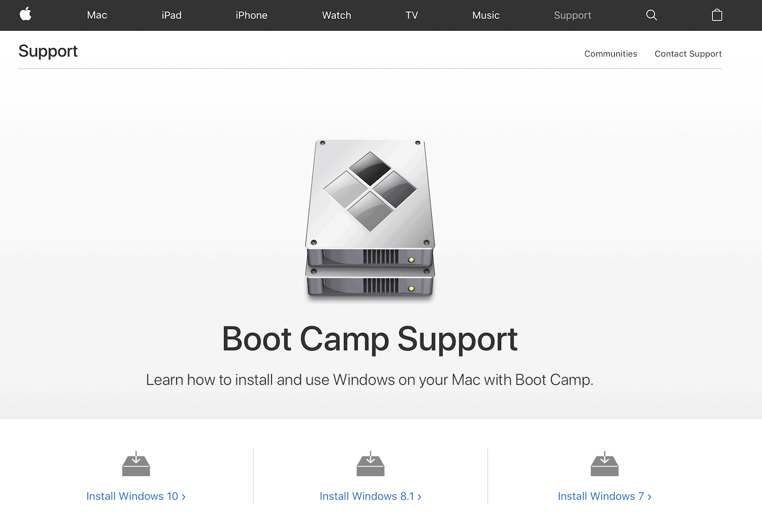 download boot camp support 6.