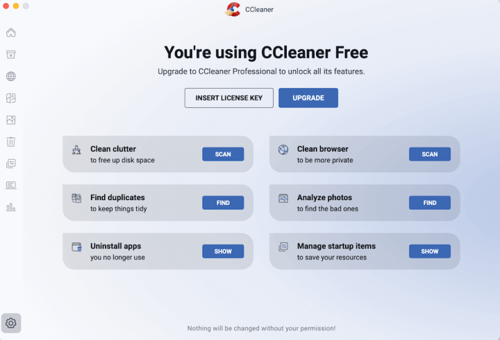CCleaner Dashboard