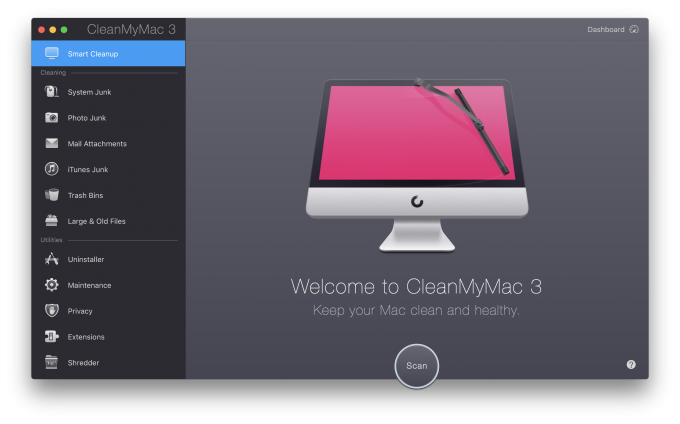 CleanMyMac main screen