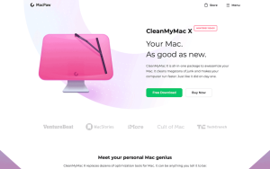CleanMyMac X Website