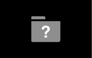 Flashing folder question mark