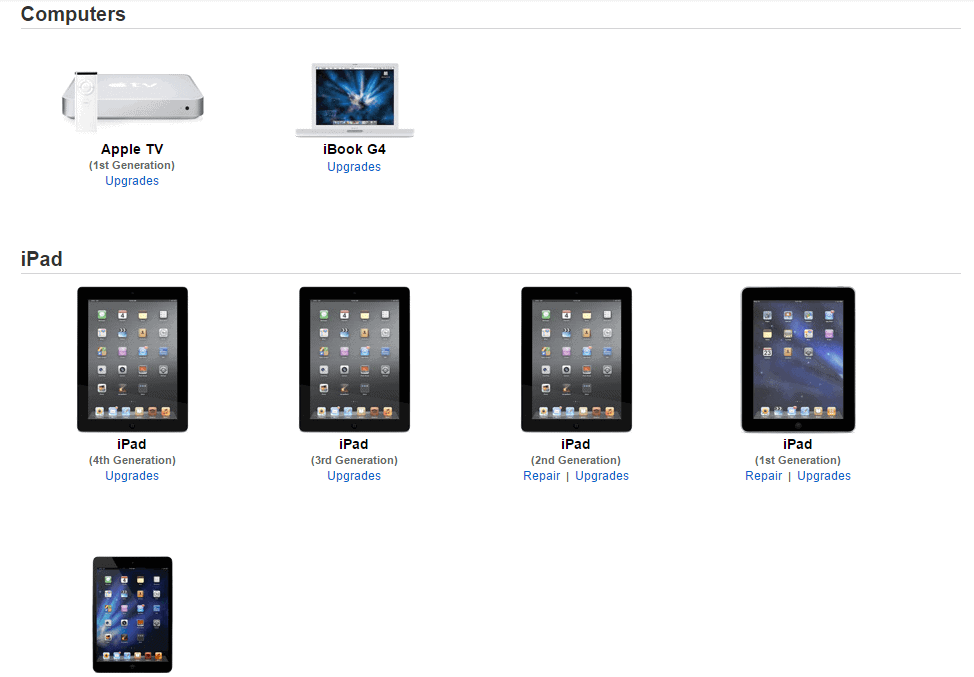 Products Accepted in MacSales.com's Service