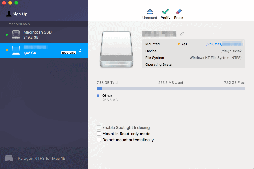 uninstalling paragon ntfs for mac 15 as it keeps showing up