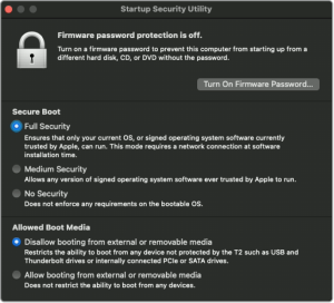 Startup Security Utility
