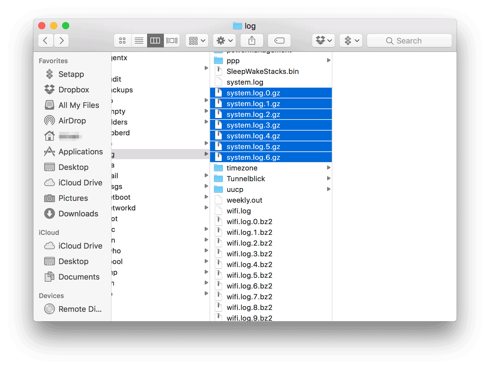 clean mac log files temp files
