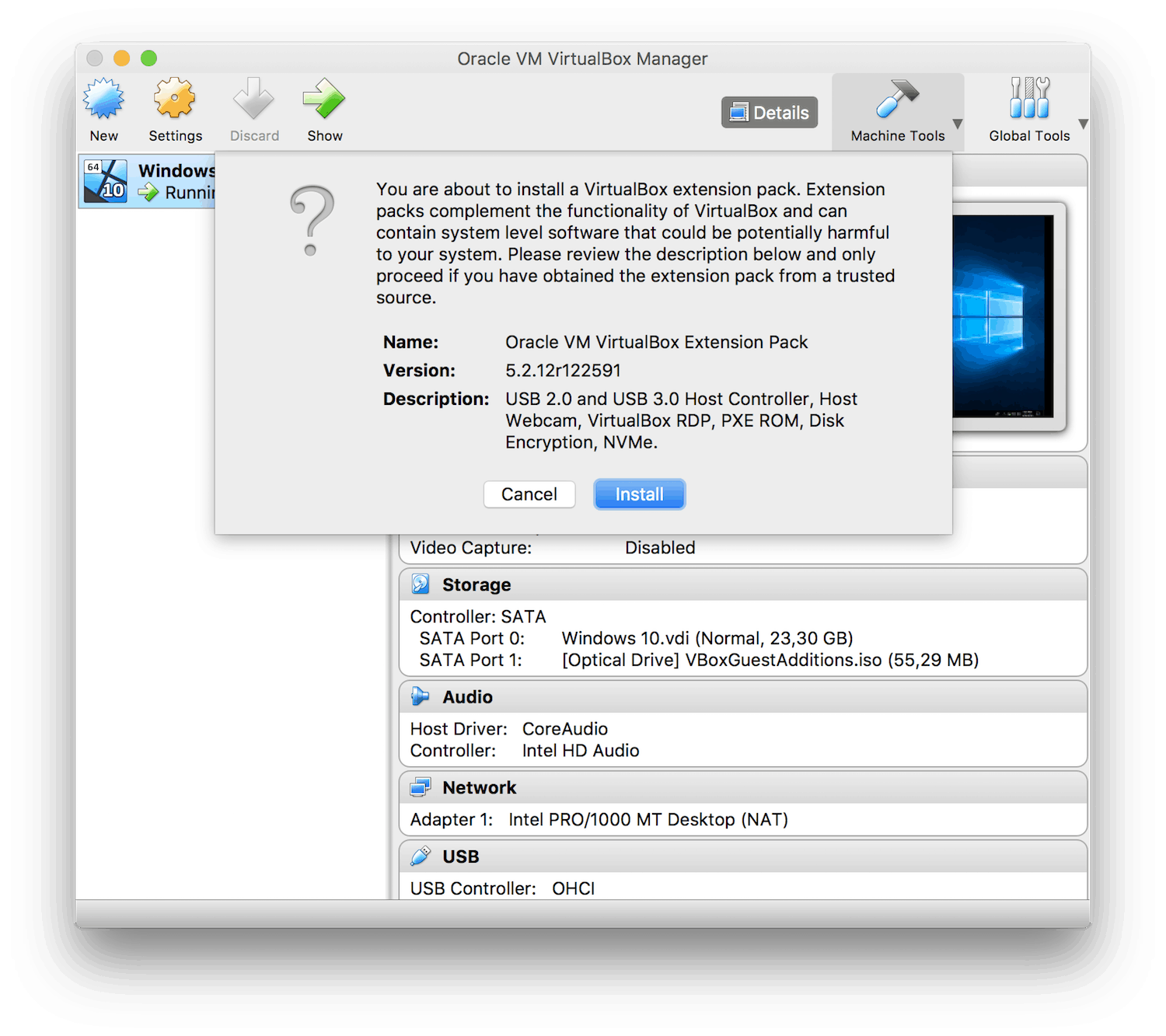 how to get out of virtualbox full screen