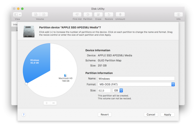 bootcamp internal partition for mac and windows